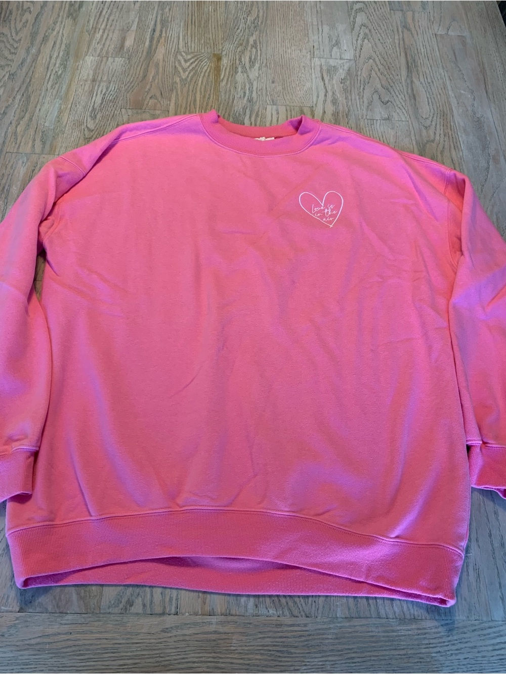 Pink Lilly Pink Heart Graphic Crewneck Sweater